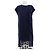 Dior Abito blu scuro senza maniche con pizzo sull'orlo Blu navy