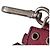 Prada Portachiavi Robot in Pelle Saffiano Rosso Grigio Silver hardware - vista 3