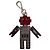 Prada Portachiavi Robot in Pelle Saffiano Rosso Grigio Silver hardware - vista 5