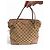 Borsa a mano Gucci in tela monogram GG e pelle Marrone - vista 2
