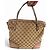 Borsa a mano Gucci in tela monogram GG e pelle Marrone - vista 5
