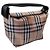 Burberry Haymarket Check Mini Borsa Nero Beige - vista 3
