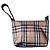 Burberry Haymarket Check Mini Borsa Nero Beige - vista 5