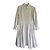 Alaïa Vestido Camisero a Rayas de Algodón Negro Blanco
