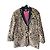 Manoush Tigresse Leoparden-Webpelzmantel Schwarz Leopardenprint
