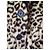 Manoush Tigresse Leoparden-Webpelzmantel Schwarz Leopardenprint - Ansicht 4