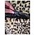 Manoush Tigresse Leoparden-Webpelzmantel Schwarz Leopardenprint - Ansicht 7