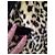 Manoush Tigresse Leoparden-Webpelzmantel Schwarz Leopardenprint - Ansicht 8