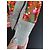 Autre Marque Blusa Monoki Stampa Floreale e Righe Boho Chic Rosa Bianco Rosso Verde Grigio Giallo - vista 11
