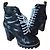 Louis Vuitton Stivaletti stringati in pelle nera Nero