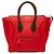 Céline Celine Mini Bicolor Leder Luggage Tote in Rot