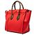 Céline Celine Mini Bicolor Leder Luggage Tote in Rot - Ansicht 2