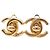 Orecchini a clip Chanel Gold CC placcati oro con chiusura Turn Lock D'oro