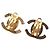 Orecchini a clip Chanel Gold CC placcati oro con chiusura Turn Lock D'oro - vista 2