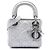 Lady Dior in pelle di vitello micro metallizzata argento Dior