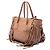 Bolsa Prada Brown Glace Calf Fringed Twin Pocket Marrom Camelo - vista 2