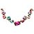 Collana choker Miu Miu in pelle e strass placcata oro