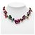 Collana choker Miu Miu in pelle e strass placcata oro - vista 6