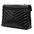 Bolsa de ombro Saint Laurent Black Medium Matelasse Calfskin Monogram LouLou Preto - vista 2