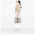 Tote Nailhead em couro de vitelo branco e canvas GG Gucci Cru - vista 6