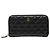 Cartera larga Chanel Black CC acolchada Caviar Zip Around Negro