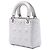 Lady Dior Cannage in agnello iridescente argento mini Dior - vista 2