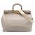 Bolso Prada Gray Vitello Daino Canapa Logo Frame Castaño Gris