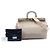 Bolso Prada Gray Vitello Daino Canapa Logo Frame Castaño Gris - vista 7