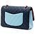 Chanel Blue Medium Classic Tricolor Lambskin Double Flap Azul Azul marino - vista 2