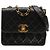 Chanel Black XL CC Quilted Lambskin Square Single Flap Preto