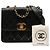 Chanel Black XL CC Quilted Lambskin Square Single Flap Preto - vista 11