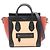 Céline Borsa 2-Way Celine Luggage Nano Shopper Nero Rosso Beige