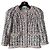 Chanel Multicolor Tweed-Jacke mit Eulen-Knöpfen Pink Weiß Mehrfarben Grün Hellblau Gold hardware