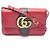Borsa a Spalla Gucci Ally Small GG Marmont Nero Rosso