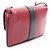 Borsa a Spalla Gucci Ally Small GG Marmont Nero Rosso - vista 2