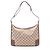 Borsa a tracolla Gucci in tela GG e pelle Marrone Beige