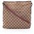 Borsa Gucci beige e rosso scuro in pelle e tela Bordò