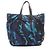 Borsa Tote 2-Way Prada Triangle Logo Camouflage Nero Blu Multicolore