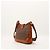 Céline Celine Borsa a tracolla Triomphe in tela e pelle Marrone Monogramma - vista 4