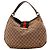 Gucci Borsa Hobo in tela monogram Marrone Rosso Verde Monogramma