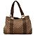 Gucci Borsa Shopper Monogram Canvas Bamboo Marrone