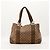 Gucci Borsa Shopper Monogram Canvas Bamboo Marrone - vista 3