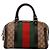 Bolso Boston Gucci GG Supreme con Banda Web Castaño Roja Verde