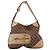 Borsa a spalla Gucci GG Supreme Canvas Horsebit Marrone Beige