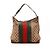 Gucci Borsa Hobo in tela GG Supreme con striscia Web Marrone Rosso Beige Verde