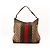 Gucci Borsa Hobo in tela GG Supreme con striscia Web Marrone Rosso Beige Verde - vista 3