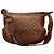 Gucci Borsa Hobo in tela monogramma GG con borchie Marrone