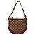 Gucci Borsa Hobo in Tela Monogram con Borchie Marrone