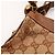 Gucci Borsa Hobo in Tela Monogram con Borchie Marrone - vista 10