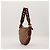 Gucci Borsa Hobo in Tela Monogram con Borchie Marrone - vista 2